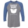 Unisex Triblend Three-Quarter Raglan T-Shirt Thumbnail