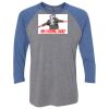 Unisex Triblend Three-Quarter Raglan T-Shirt Thumbnail