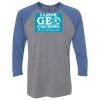 Unisex Triblend Three-Quarter Raglan T-Shirt Thumbnail