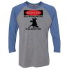 Unisex Triblend Three-Quarter Raglan T-Shirt Thumbnail