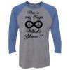 Unisex Triblend Three-Quarter Raglan T-Shirt Thumbnail