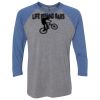 Unisex Triblend Three-Quarter Raglan T-Shirt Thumbnail