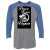 Unisex Triblend Three-Quarter Raglan T-Shirt Thumbnail