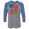 Unisex Triblend Three-Quarter Raglan T-Shirt Thumbnail