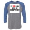 Unisex Triblend Three-Quarter Raglan T-Shirt Thumbnail