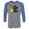 Unisex Triblend Three-Quarter Raglan T-Shirt Thumbnail