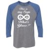 Unisex Triblend Three-Quarter Raglan T-Shirt Thumbnail