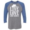 Unisex Triblend Three-Quarter Raglan T-Shirt Thumbnail