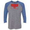 Unisex Triblend Three-Quarter Raglan T-Shirt Thumbnail