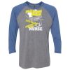 Unisex Triblend Three-Quarter Raglan T-Shirt Thumbnail