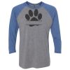 Unisex Triblend Three-Quarter Raglan T-Shirt Thumbnail