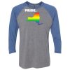 Unisex Triblend Three-Quarter Raglan T-Shirt Thumbnail