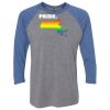 Unisex Triblend Three-Quarter Raglan T-Shirt Thumbnail