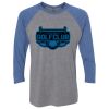 Unisex Triblend Three-Quarter Raglan T-Shirt Thumbnail