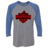 Unisex Triblend Three-Quarter Raglan T-Shirt Thumbnail