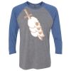 Unisex Triblend Three-Quarter Raglan T-Shirt Thumbnail