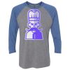 Unisex Triblend Three-Quarter Raglan T-Shirt Thumbnail