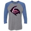 Unisex Triblend Three-Quarter Raglan T-Shirt Thumbnail