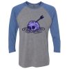 Unisex Triblend Three-Quarter Raglan T-Shirt Thumbnail