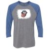 Unisex Triblend Three-Quarter Raglan T-Shirt Thumbnail