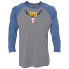 Unisex Triblend Three-Quarter Raglan T-Shirt Thumbnail