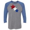 Unisex Triblend Three-Quarter Raglan T-Shirt Thumbnail