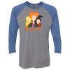 Unisex Triblend Three-Quarter Raglan T-Shirt Thumbnail