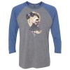 Unisex Triblend Three-Quarter Raglan T-Shirt Thumbnail