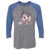 Unisex Triblend Three-Quarter Raglan T-Shirt Thumbnail