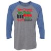 Unisex Triblend Three-Quarter Raglan T-Shirt Thumbnail