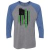 Unisex Triblend Three-Quarter Raglan T-Shirt Thumbnail