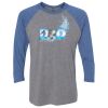 Unisex Triblend Three-Quarter Raglan T-Shirt Thumbnail