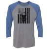 Unisex Triblend Three-Quarter Raglan T-Shirt Thumbnail