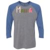 Unisex Triblend Three-Quarter Raglan T-Shirt Thumbnail