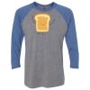 Unisex Triblend Three-Quarter Raglan T-Shirt Thumbnail