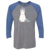 Unisex Triblend Three-Quarter Raglan T-Shirt Thumbnail