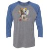 Unisex Triblend Three-Quarter Raglan T-Shirt Thumbnail