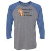 Unisex Triblend Three-Quarter Raglan T-Shirt Thumbnail