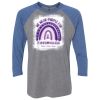 Unisex Triblend Three-Quarter Raglan T-Shirt Thumbnail