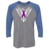 Unisex Triblend Three-Quarter Raglan T-Shirt Thumbnail