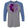 Unisex Triblend Three-Quarter Raglan T-Shirt Thumbnail