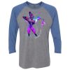 Unisex Triblend Three-Quarter Raglan T-Shirt Thumbnail