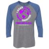 Unisex Triblend Three-Quarter Raglan T-Shirt Thumbnail