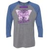 Unisex Triblend Three-Quarter Raglan T-Shirt Thumbnail