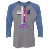 Unisex Triblend Three-Quarter Raglan T-Shirt Thumbnail