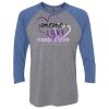 Unisex Triblend Three-Quarter Raglan T-Shirt Thumbnail