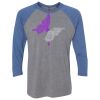 Unisex Triblend Three-Quarter Raglan T-Shirt Thumbnail