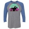 Unisex Triblend Three-Quarter Raglan T-Shirt Thumbnail