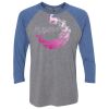 Unisex Triblend Three-Quarter Raglan T-Shirt Thumbnail