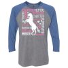 Unisex Triblend Three-Quarter Raglan T-Shirt Thumbnail